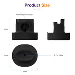 Giá đỡ sạc đồng hồ thông minh 2 trong 1 bằng silicone để bàn cho Apple Watch, màu đen, trắng, hồng, xanh đậm, xám