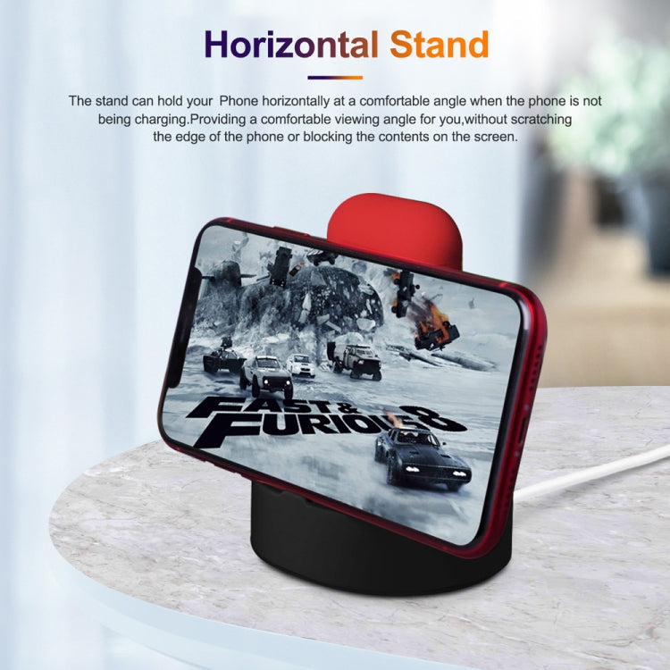 Giá đỡ sạc đồng hồ thông minh 2 trong 1 bằng silicone để bàn cho Apple Watch, màu đen, trắng, hồng, xanh đậm, xám
