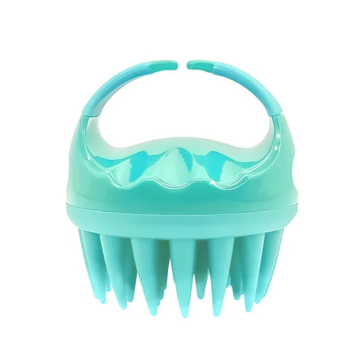 Bàn chải rửa tóc tròn silicone đa năng ướt & khô mát xa, màu hồng, tím, xanh lá, đen, xanh dương, đỏ, vàng, xám