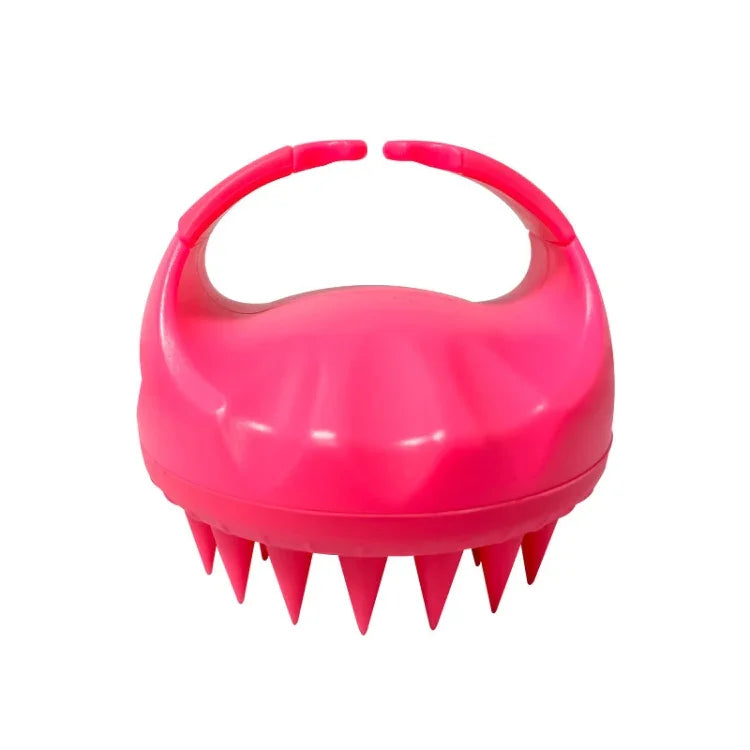 Bàn chải rửa tóc tròn silicone đa năng ướt & khô mát xa, màu hồng, tím, xanh lá, đen, xanh dương, đỏ, vàng, xám