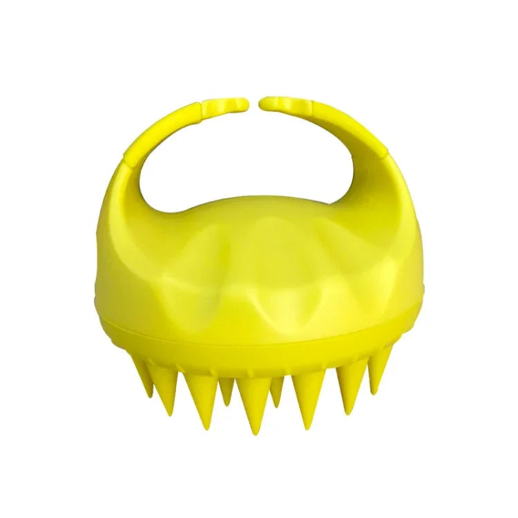 Bàn chải rửa tóc tròn silicone đa năng ướt & khô mát xa, màu hồng, tím, xanh lá, đen, xanh dương, đỏ, vàng, xám