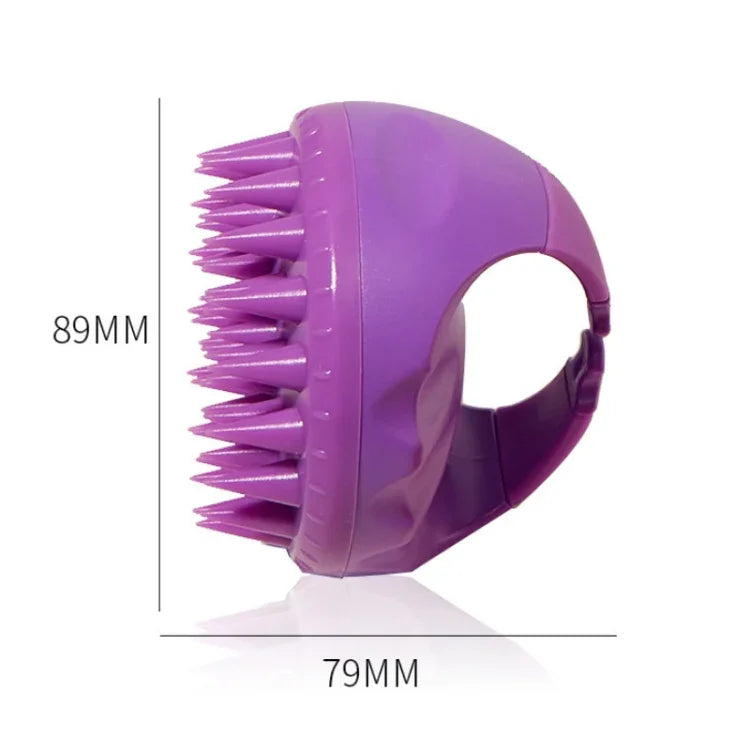 Bàn chải rửa tóc tròn silicone đa năng ướt & khô mát xa, màu hồng, tím, xanh lá, đen, xanh dương, đỏ, vàng, xám