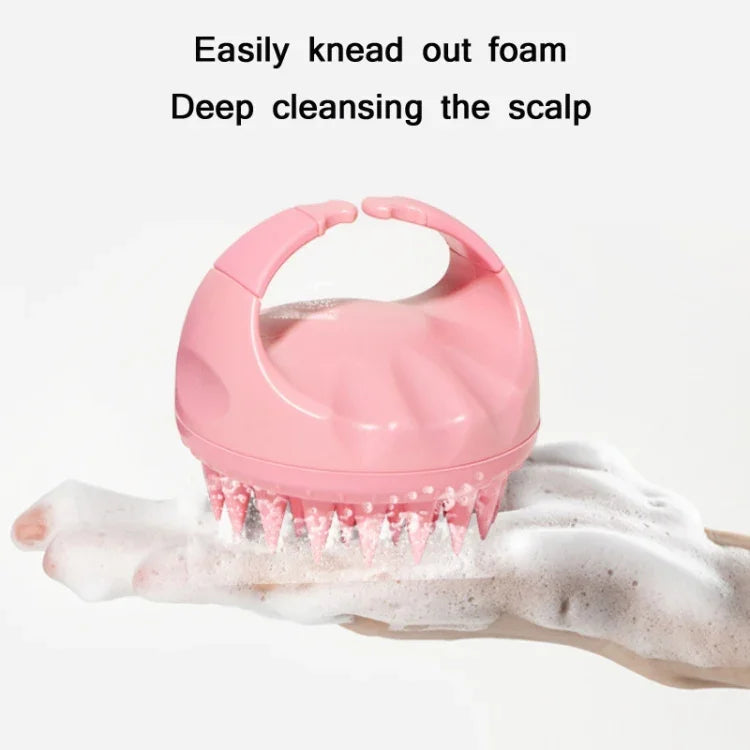 Bàn chải rửa tóc tròn silicone đa năng ướt & khô mát xa, màu hồng, tím, xanh lá, đen, xanh dương, đỏ, vàng, xám