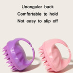 Bàn chải rửa tóc tròn silicone đa năng ướt & khô mát xa, màu hồng, tím, xanh lá, đen, xanh dương, đỏ, vàng, xám