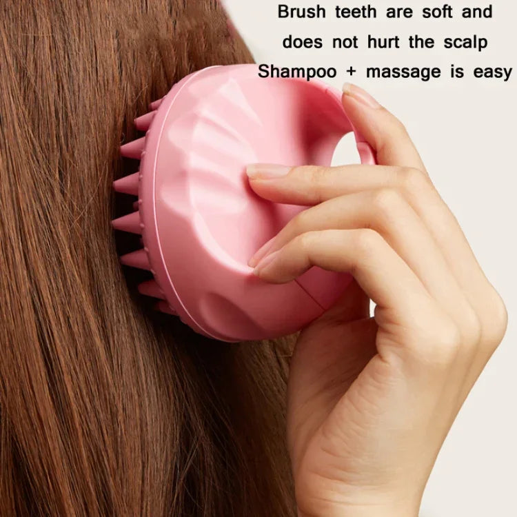 Bàn chải rửa tóc tròn silicone đa năng ướt & khô mát xa, màu hồng, tím, xanh lá, đen, xanh dương, đỏ, vàng, xám