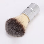 Stainless Steel Animal Hair Beard Brush Manual Stirring And Foaming Shaving Tool, Bowl + Brush, Single Brush