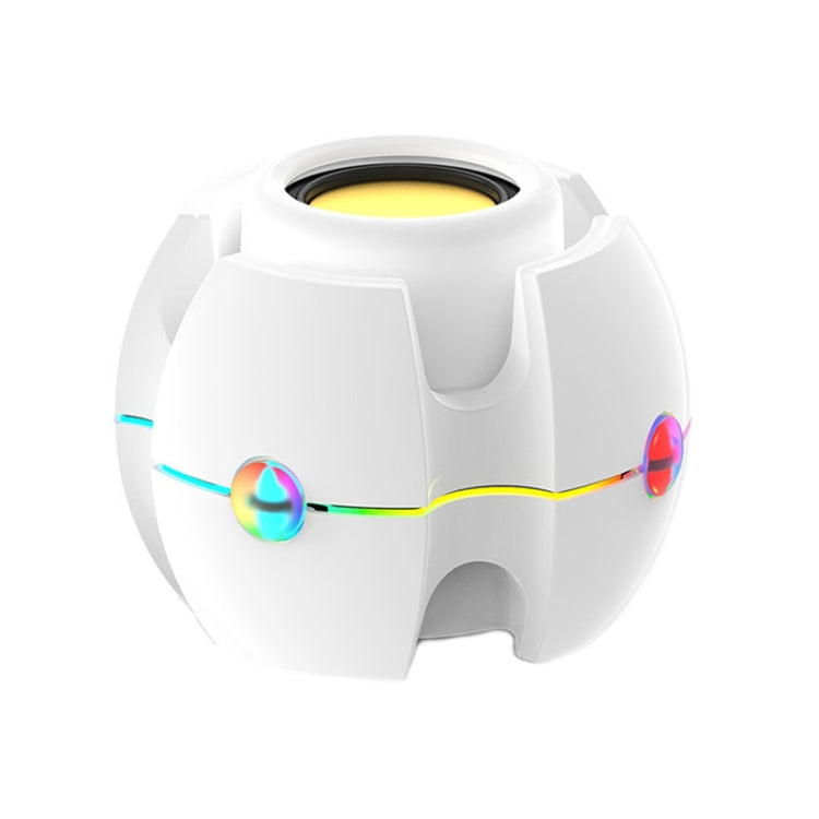 Âm thanh Bluetooth không dây hiệu ứng đèn RGB hình con quay, màu Trắng, Hồng, Xanh dương, Đen, Đỏ
