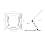 Giá đỡ laptop gập tích hợp, để bàn phẳng thoát nhiệt rỗng, màu xám không gian sâu, bạc mặt trăng
