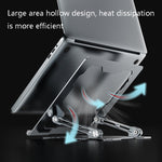 Giá đỡ laptop gập tích hợp, để bàn phẳng thoát nhiệt rỗng, màu xám không gian sâu, bạc mặt trăng