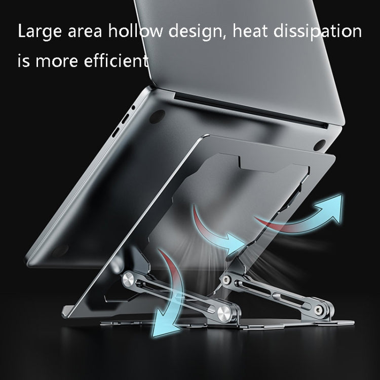 Giá đỡ laptop gập tích hợp, để bàn phẳng thoát nhiệt rỗng, màu xám không gian sâu, bạc mặt trăng