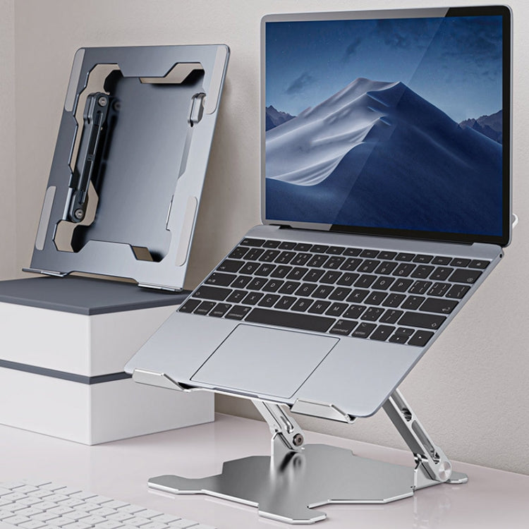 Giá đỡ laptop gập tích hợp, để bàn phẳng thoát nhiệt rỗng, màu xám không gian sâu, bạc mặt trăng