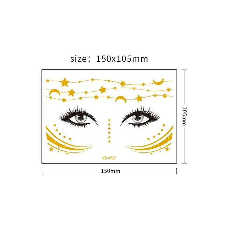 20 miếng dán hình xăm mặt chống nước, hình xăm mặt dự tiệc hóa trang, VS-011, VS-012, VS-013, VS-014, VS-015, VS-016, VS-017, VS-018, VS-019, VS-022, VS-023, VS-024, VS-025, VS-027, VS-028, VS-029, VS-030, VS-031, VS-032, VS-033