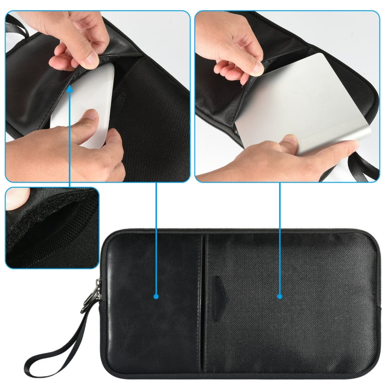 Túi đựng bàn phím di động chống nước bằng da PU + nylon có khóa kéo, Dành cho bàn phím không dây Apple A1314 & Magic Keyboard A1644