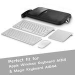 Túi đựng bàn phím di động chống nước bằng da PU + nylon có khóa kéo, Dành cho bàn phím không dây Apple A1314 & Magic Keyboard A1644