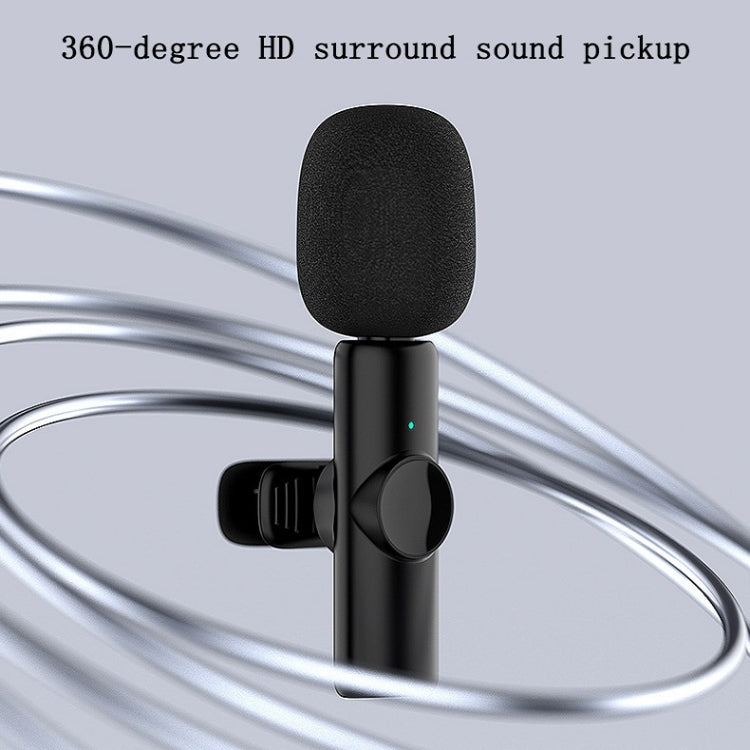 Micro không dây Lavalier cho điện thoại quay video trực tiếp, 8 chân trực tiếp 1-1, Type C 1-1, Type-C 1-2