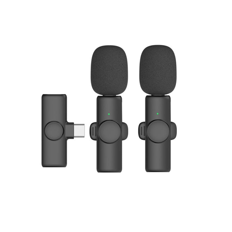 Micro không dây Lavalier cho điện thoại quay video trực tiếp, 8 chân trực tiếp 1-1, Type C 1-1, Type-C 1-2