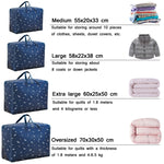 Túi đựng chăn vải Oxford chống ẩm và chống thấm nước, túi kéo khóa di động, túi hành lý di chuyển, kích thước 70x50x30cm