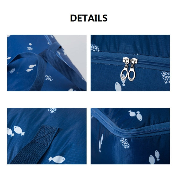 Túi đựng chăn vải Oxford chống ẩm và chống thấm nước, túi kéo khóa di động, túi hành lý di chuyển, kích thước 70x50x30cm