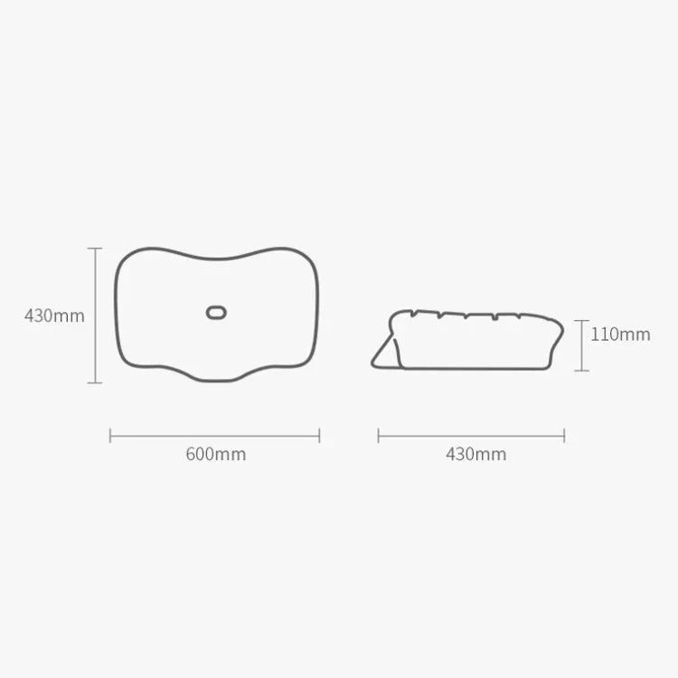 Gối bảo vệ cổ P10 bằng mút hoạt tính nhớ chậm, 60 x 43 x 11cm