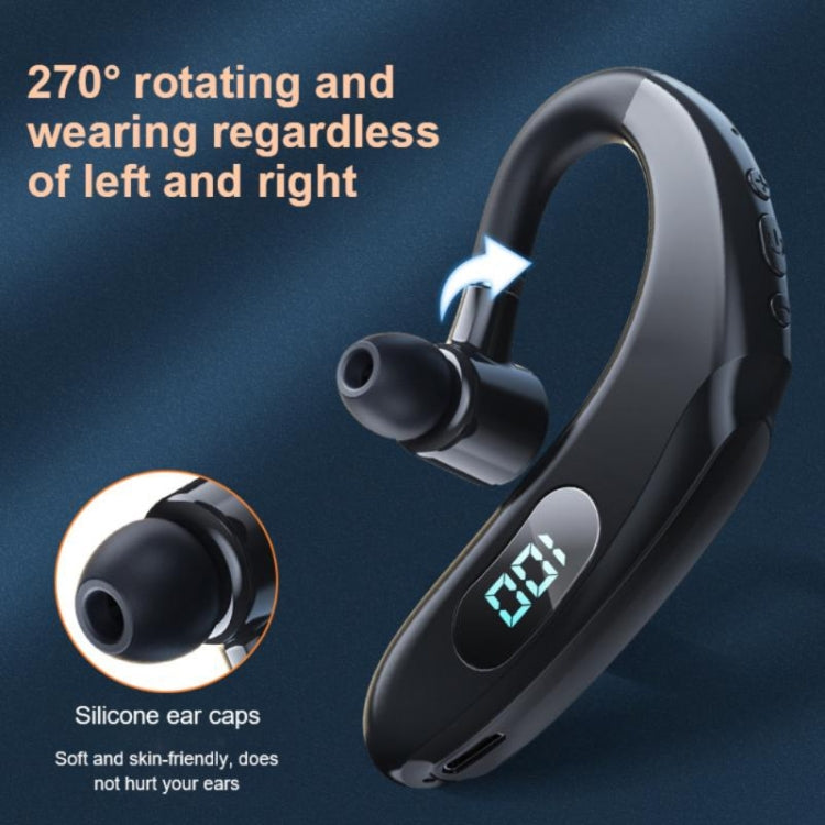 Tai nghe stereo móc tai thể thao business hiển thị kỹ thuật số Bluetooth 5.2 Q20, màu đen, trắng, xanh lá, hồng, vàng, xanh dương