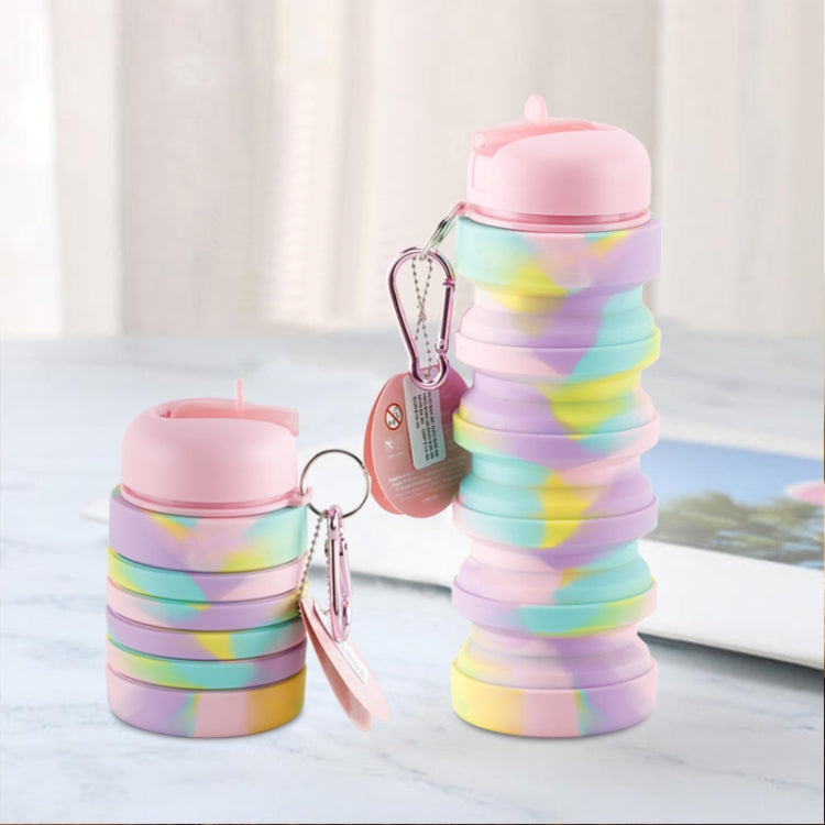 Cốc nước gấp silicone Bình nước thể thao ngoài trời di động Dung tích lớn Cốc du lịch thu gọn, 350ml