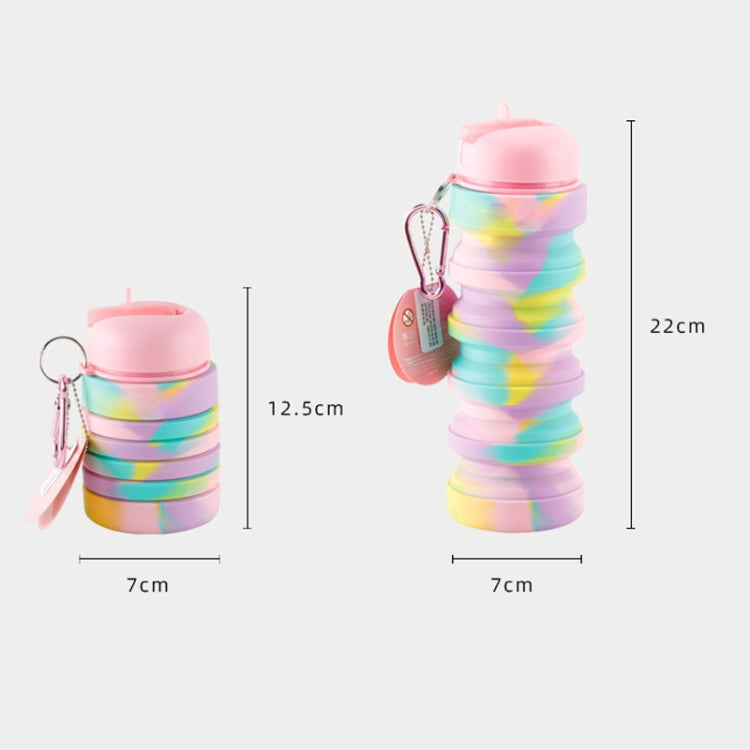 Cốc nước gấp silicone Bình nước thể thao ngoài trời di động Dung tích lớn Cốc du lịch thu gọn, 350ml