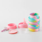 Cốc nước gấp silicone Bình nước thể thao ngoài trời di động Dung tích lớn Cốc du lịch thu gọn, 350ml