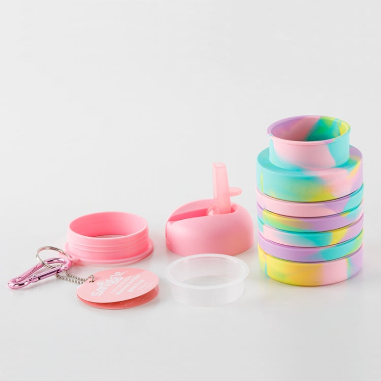Cốc nước gấp silicone Bình nước thể thao ngoài trời di động Dung tích lớn Cốc du lịch thu gọn, 350ml