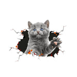 4 PCS 3D Simulation Animal Personality Car Stickers Glass Car Door Scratches Decorative Occlusion Stickers, Dog Head 2, Cat Style 1, Cat Style 2, Cat Style 4, Cat Style 5, Cat Style 6