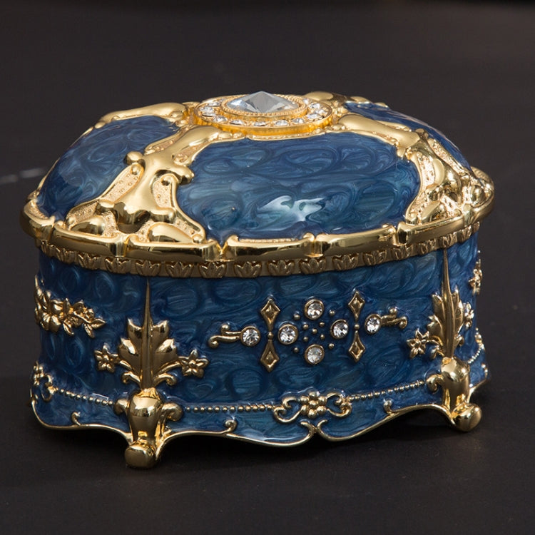 Hộp đựng trang sức kim loại hình bầu dục kim cương, Quà sinh nhật đám cưới, 8.5x6x6cm, 11x7.5x7cm