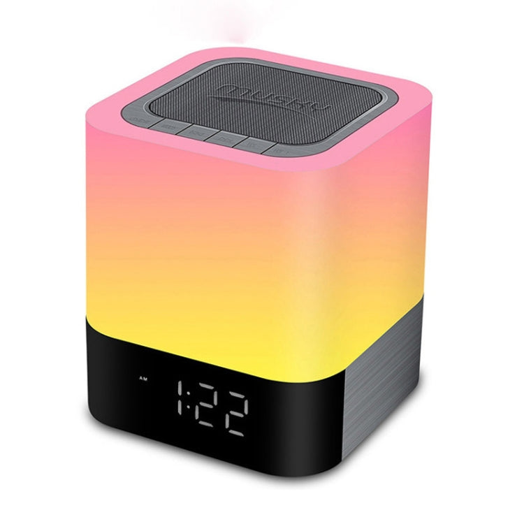 Loa Bluetooth không dây MUSKY kiêm đồng hồ báo thức để bàn, cảm biến chạm, đèn ngủ mini, ánh sáng nhiều màu, ánh sáng trắng