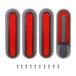 Vỏ Trang Trí Bánh Xe Xe Tay Ga Điện Bốn Chiều Có Dải Phản Quang & Ốc Vít Cho Xiaomi Mijia 1S / Pro 2, Màu Đỏ, Vàng