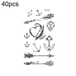 40 miếng dán hình xăm nhỏ tươi mới chống nước, RC-445, RC-446, RC-447, RC-448, RC-449, RC-451, RC-452, RC-453, RC-454, RC-455, RC-456, RC-457