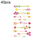 40 miếng dán hình xăm nhỏ tươi mới chống nước, RC-445, RC-446, RC-447, RC-448, RC-449, RC-451, RC-452, RC-453, RC-454, RC-455, RC-456, RC-457