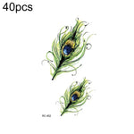 40 miếng dán hình xăm nhỏ tươi mới chống nước, RC-445, RC-446, RC-447, RC-448, RC-449, RC-451, RC-452, RC-453, RC-454, RC-455, RC-456, RC-457