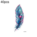 40 miếng dán hình xăm nhỏ tươi mới chống nước, RC-445, RC-446, RC-447, RC-448, RC-449, RC-451, RC-452, RC-453, RC-454, RC-455, RC-456, RC-457
