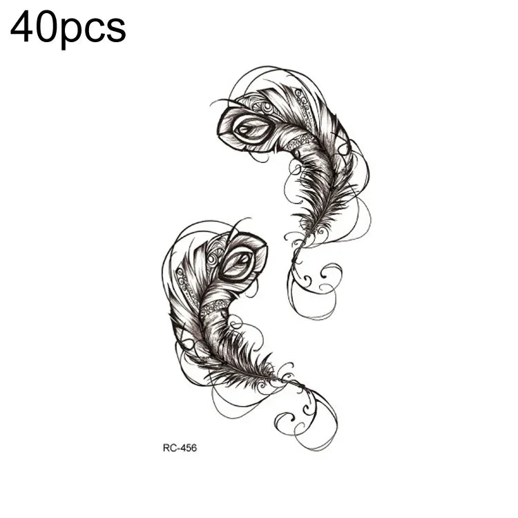 40 miếng dán hình xăm nhỏ tươi mới chống nước, RC-445, RC-446, RC-447, RC-448, RC-449, RC-451, RC-452, RC-453, RC-454, RC-455, RC-456, RC-457