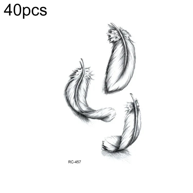 40 miếng dán hình xăm nhỏ tươi mới chống nước, RC-445, RC-446, RC-447, RC-448, RC-449, RC-451, RC-452, RC-453, RC-454, RC-455, RC-456, RC-457