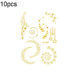 10 miếng dán hình xăm mặt lễ hội âm nhạc chống nước in ép nóng, VS-001, VS-002, VS-003, VS-004, VS-005, VS-006, VS-007, VS-008, VS-009, VS-010