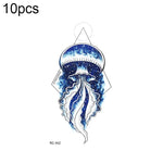 10 miếng dán hình xăm nhỏ tươi mới chuyển nước chống nước, RC-501, RC-502, RC-503, RC-504, RC-505, RC-506, RC-507, RC-508, RC-509, RC-510, RC-511, RC-512, RC-513, RC-514, RC-515, RC-516