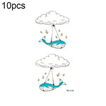 10 miếng dán hình xăm nhỏ tươi mới chuyển nước chống nước, RC-501, RC-502, RC-503, RC-504, RC-505, RC-506, RC-507, RC-508, RC-509, RC-510, RC-511, RC-512, RC-513, RC-514, RC-515, RC-516