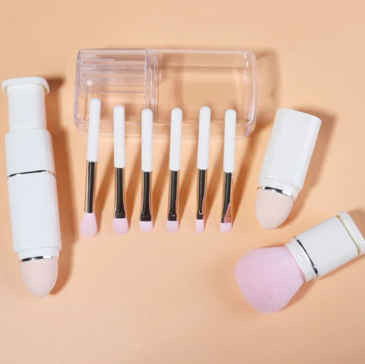 Bộ Cọ Trang Điểm Vuông Mini 8 Trong 1 Di Động Có Thể Kéo Ra, Cọ Má Hồng, Cọ Mắt, Bộ Trang Điểm Cho Người Mới Bắt Đầu, 8 Trong 1 (Trắng Sữa), 8 Trong 1 (Đỏ Rượu), 8 Trong 1 (Da Sáng), 8 Trong 1 (Xanh Nhạt)