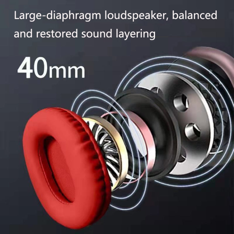 Tai nghe không dây subwoofer Bluetooth 5.1 P9 hỗ trợ AUX / thẻ TF, màu đen, trắng, đỏ, xanh lá, xanh dương