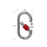 XINDA XDQ96068 Thiết Bị Ngoài Trời Khóa Chính Leo Núi Carabiner Hình O Khóa Thép Dây Khóa, XINDA XDQ96068(Đen), XINDA XDQ96068(Bạc Đỏ), XINDA XDQ96068(Bạc Xanh)