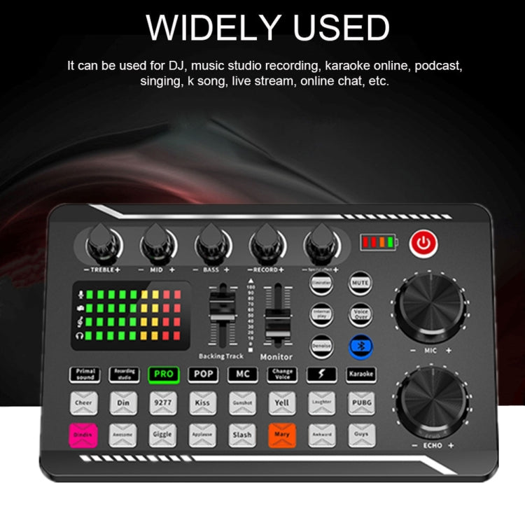 Sound card trực tiếp F998 với 16 hiệu ứng âm thanh và bộ trộn giảm tiếng ồn, F998
