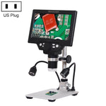 Kính hiển vi để bàn kỹ thuật số điện tử di động màn hình LCD 7 inch G1200D 1200X, phích cắm EU kèm pin, phích cắm US kèm pin, phích cắm AU kèm pin, phích cắm UK kèm pin
