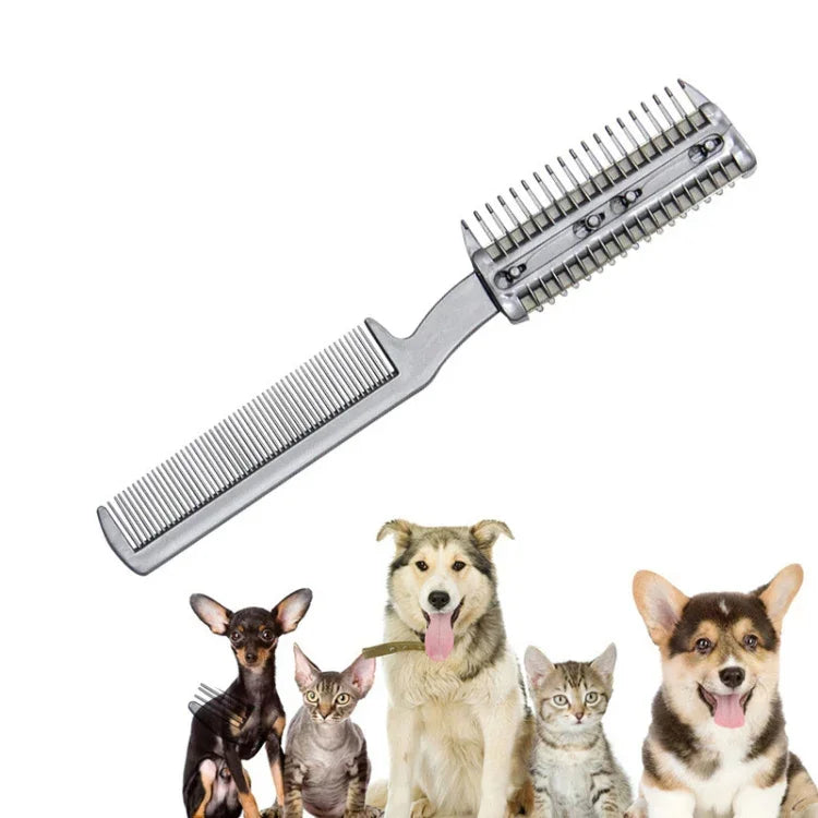 2 PCS Pet Cleaning Dead Hair Hair Removal Knife Soft Hair Removal Comb, Hair Removal Knife
