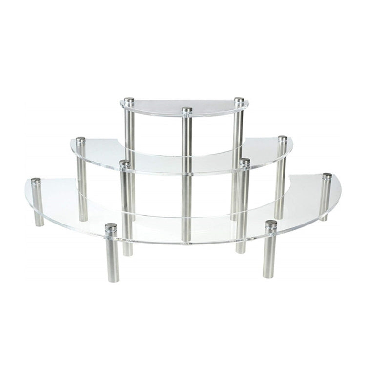 Kệ trưng bày bánh 3 tầng bằng acrylic, kệ trưng bày mỹ phẩm, 2 cái