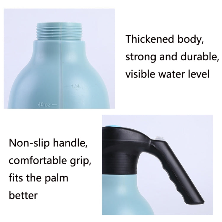 Bình tưới nước điện cầm tay 1.5L cho gia đình, màu xanh dương, xanh dương + đầu phun đa năng