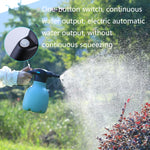 Bình tưới nước điện cầm tay 1.5L cho gia đình, màu xanh dương, xanh dương + đầu phun đa năng